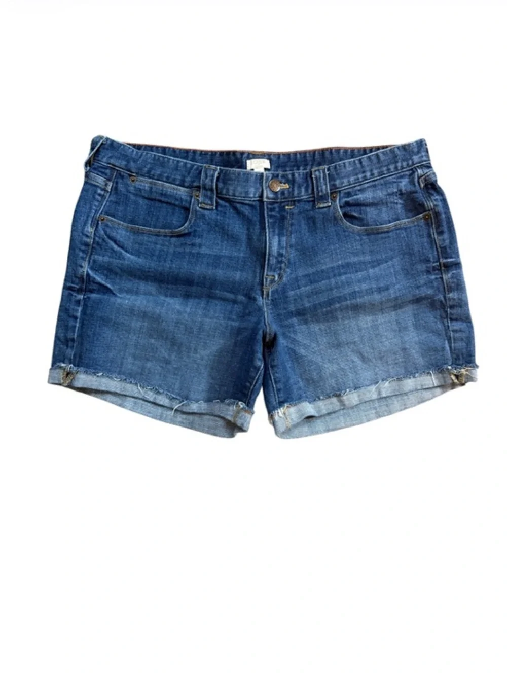 J. Crew Stretch Denim Shorts Medium Wash Capsule Wardrobe 14 Coastal Casual
